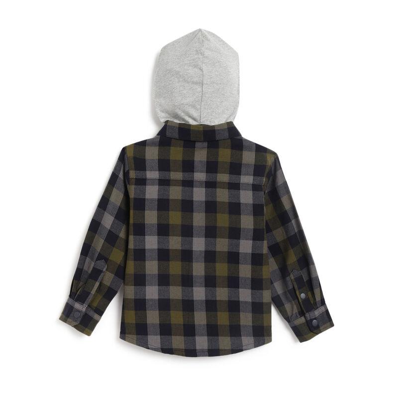 Boys Dark Blue Checkered Long Sleeve Shirt image number 2